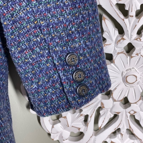 Lizwear Petite Blazer Suit Jacket Tweed Wool Blend Heather - Picture 6 of 8